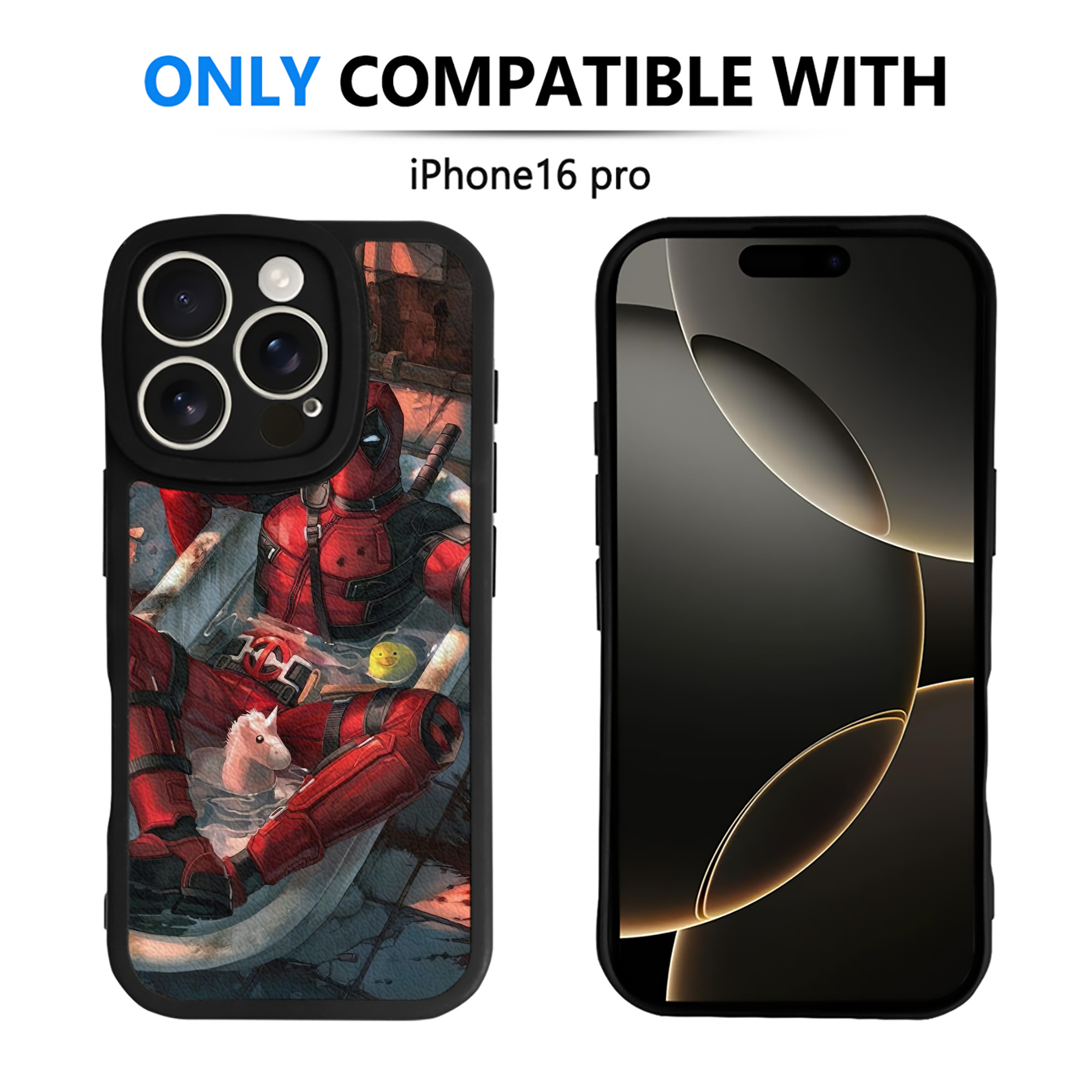 （画像用） Deadpool デッドプール 【iPhone 16シリーズ対応】シリコンスマホケース（レザー調） 材質：シリコン